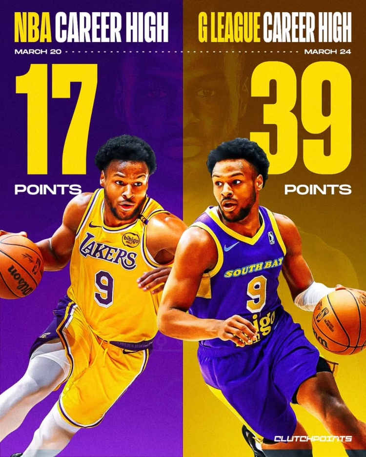 在進(jìn)步！布朗尼一周內(nèi)先后創(chuàng)下個人NBA和G聯(lián)盟單場得分新紀(jì)錄